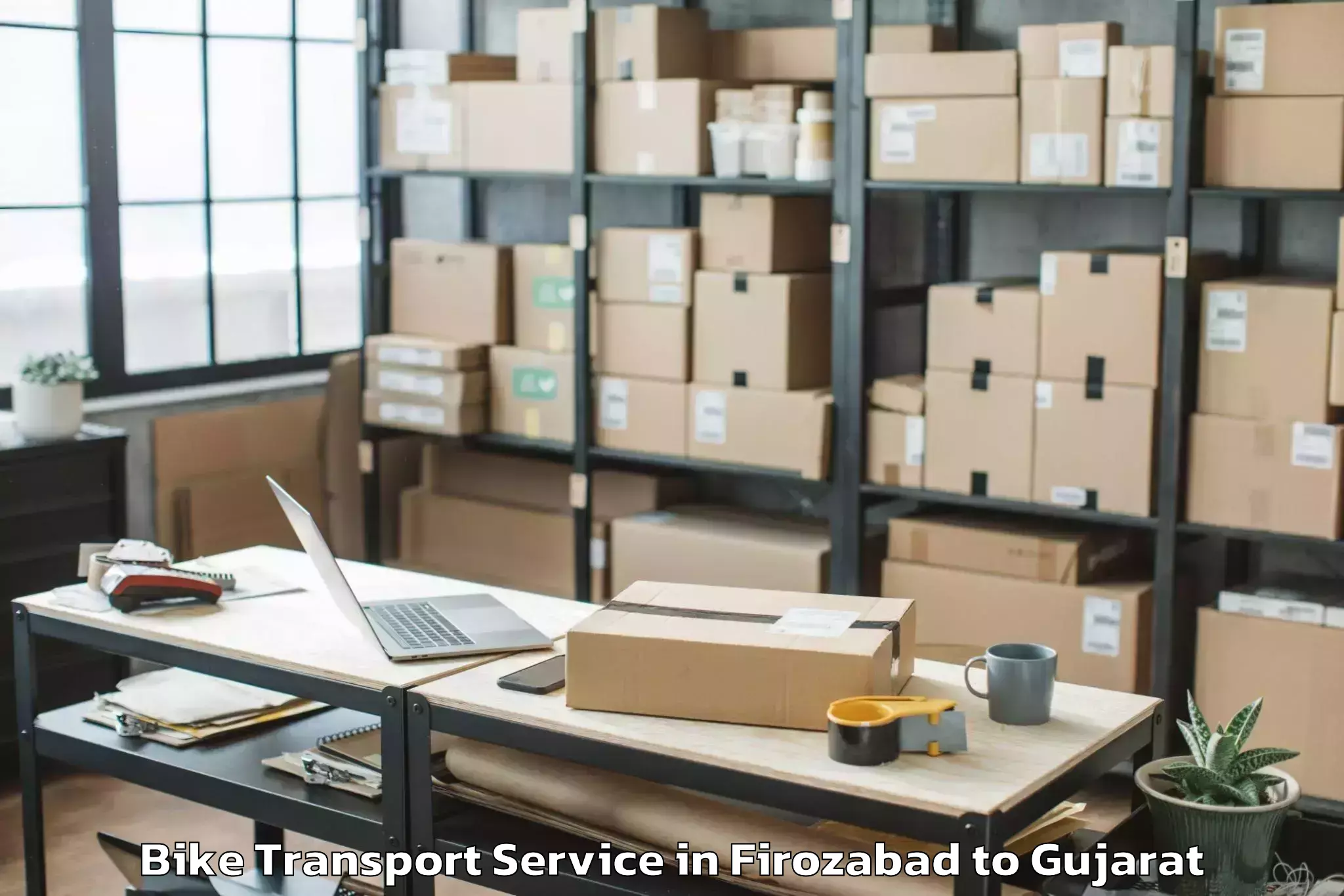 Book Firozabad to Kutiyana Bike Transport